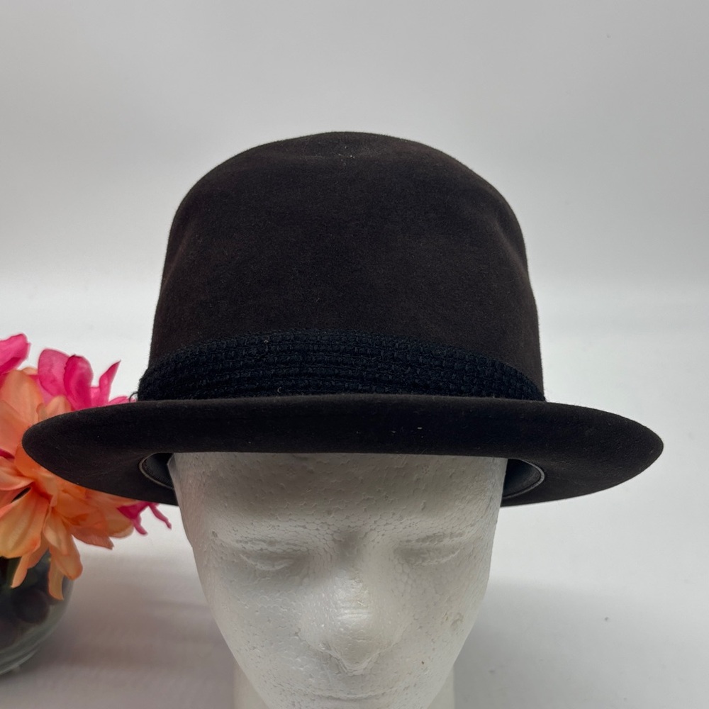 Mallory Torino Vintage Brown Hat with Black Band HT8899